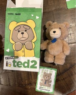 Authentic Pop Mart Ted 2 Bear Plush Pendant NECKTIE BEAR US SELLER.