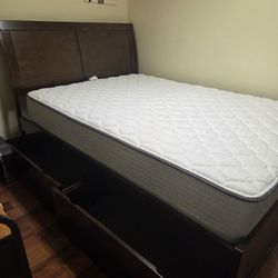 Full Size Storage Bed W/ Chest And Nightstand 