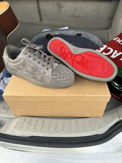 Red Bottoms Gray Suede