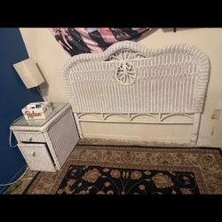 Queen Headboard and End Table