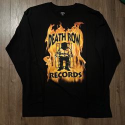 Black Fire Death Row Records long sleeve T shirt size XL - Read Description
