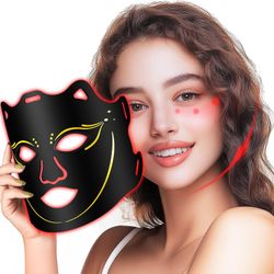 Red Light Therapy for Face, Led Face Mask 7 Colors 10 Brigtness Modes, 680nm Red Light Therapy Mask improve Skin Texture, Face Light Therapy Device wi