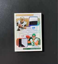 2024 National Treasures Jordan Travis & Spencer Rattler Dual Rookie Patch /25