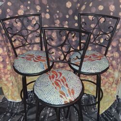 3 Swivel Stools