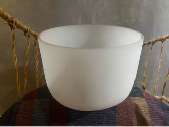 10” frosted quartz crystal singing bowl - D
