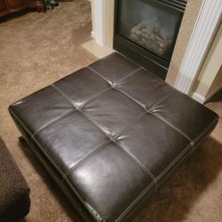 Leather Ottoman