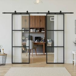 Glass barn doors