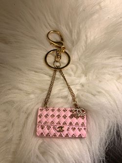 Beautiful pink bag charm or keychain