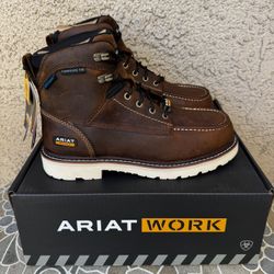 WORK BOOTS ARIAT COMPOSITE TOE WATERPROOF SIZE AVAILABLE 9-9.5 MENS