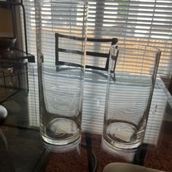Box Full Of Glass Vases For Table Centerpieces