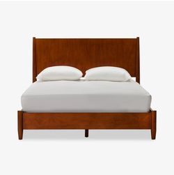 Mahogany bed - no box spring required