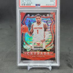 2020 Prizm Draft Picks Obi Toppin Rookie Ruby Wave Psa 9
