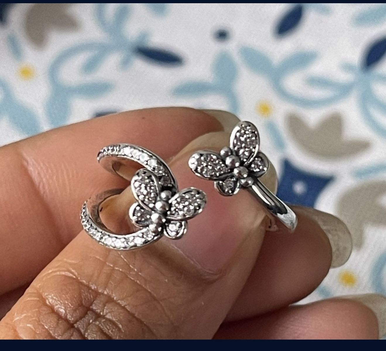 Pandora Sterling Silver 925 Butterfly Ring Size 7, 8, 8.5 & 9