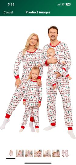 PopReal Toddler Baby Christmas Pajamas for Christmas Pajamas PJs Matching Sets Top Sleepwear Jammies