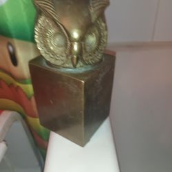 Solid Brass  Antique Owl