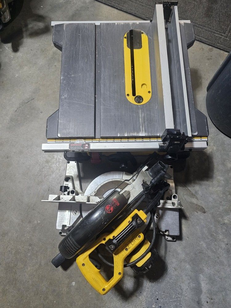 Dewalt Table Saw And Chop Saw 