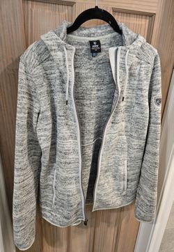 Ash gray Kuhl "Ascendyr" hoody, XS (but you'd never know it), excellent condit.