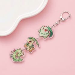 Chikorita Evolution Acrylic Charm Keychain ✨