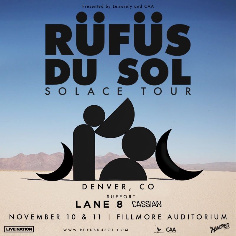 2 VIP Rufus Du Sol at Fillmore 11/10
