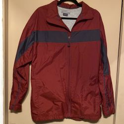  Nike Red  Vintage Zip Up Sweater - Large