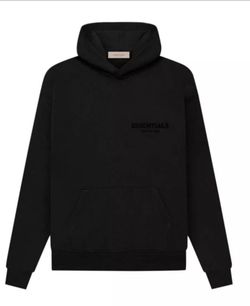 Fear of God Essentials Hoodie Stretch Limo Black Size XS