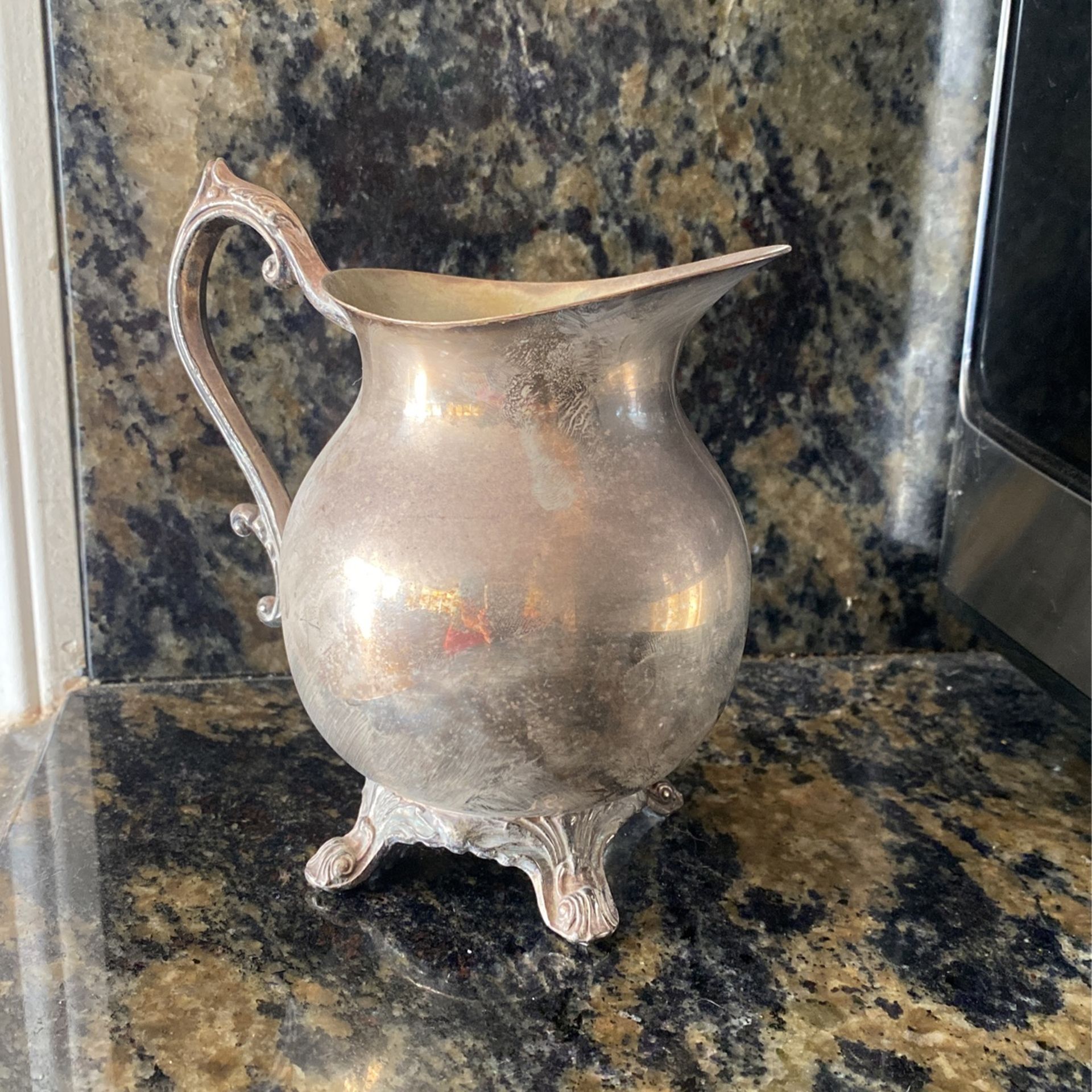 Antique Silver On Copper Creamer 2352