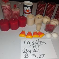 Candles Set Qty 21 $15 OBO 