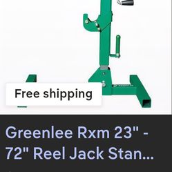 Priced To Sell Greenlee RXM Stand, Reel, 6000 Lb Capacity Per Set, Steel Green.