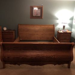 Oak wood interiors queen, solid oak bed frame