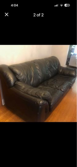 Black Leather Sofa