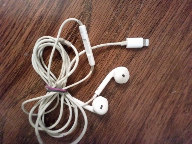 Apple Wired ( Lightning ) R-L Earphones W/ Mic & Vol Control