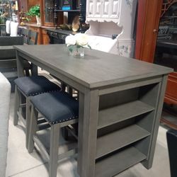 Farmhouse Style Pub Height Kitchen Table Sets