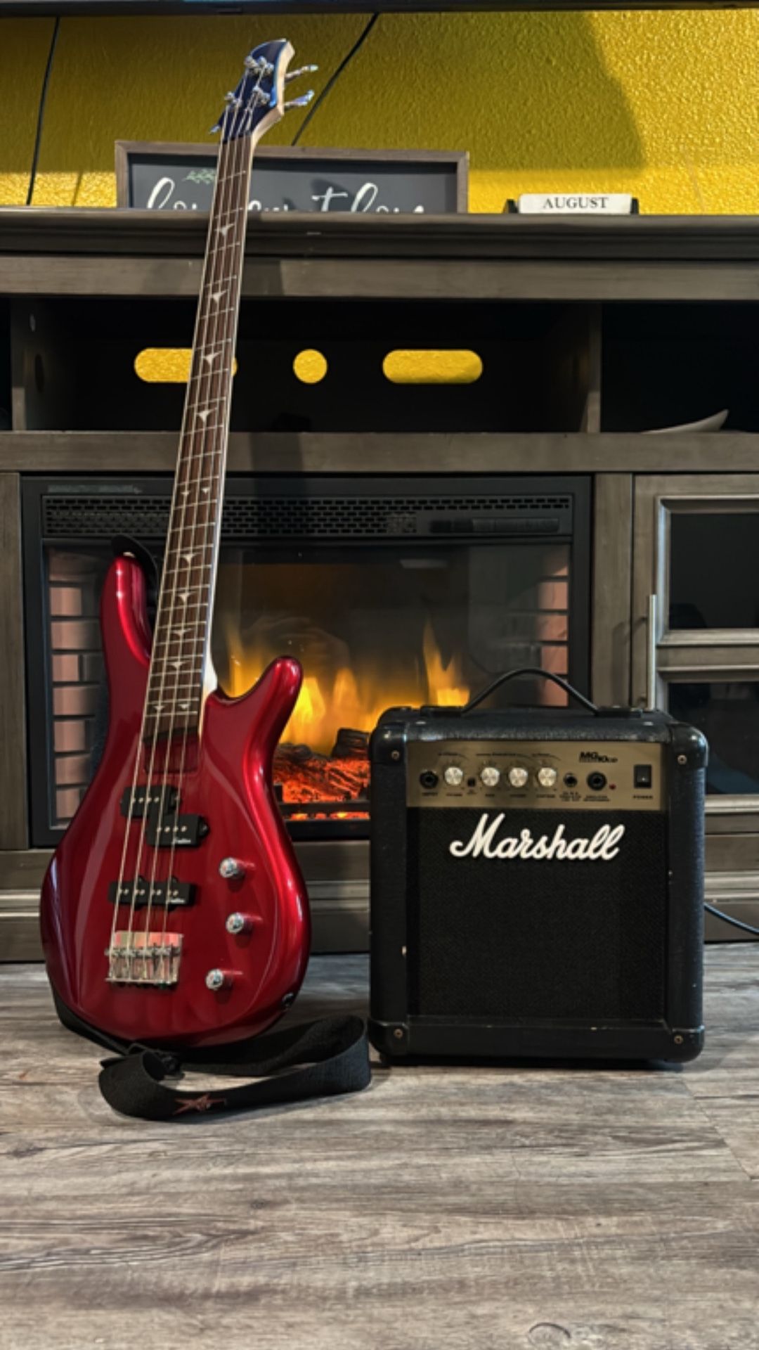 T-100 Electric Bass And Marshall Amp