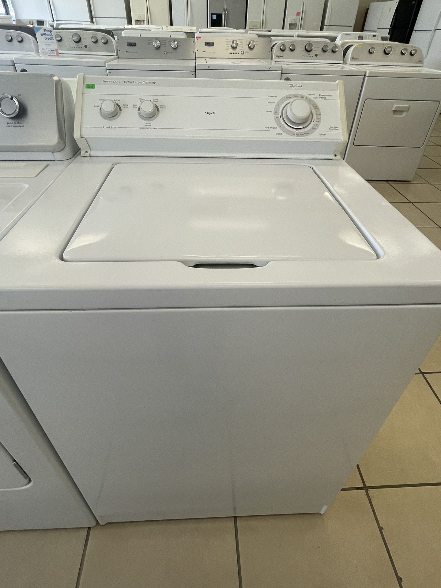 WHIRLPOOL TOP LOAD WHITE WASHER