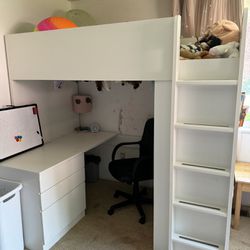 IKEA Bed Frame Twin With Desk 
