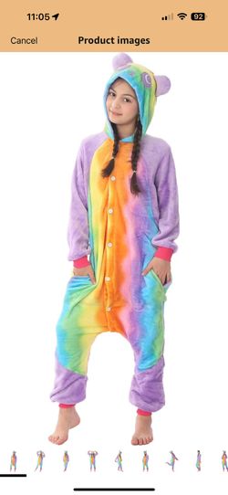 Kids Colorful Panda Onesie – Size L (45–49 in)