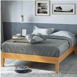 ZINUS Moiz Wood Platform Queen Sized Bed Frame
