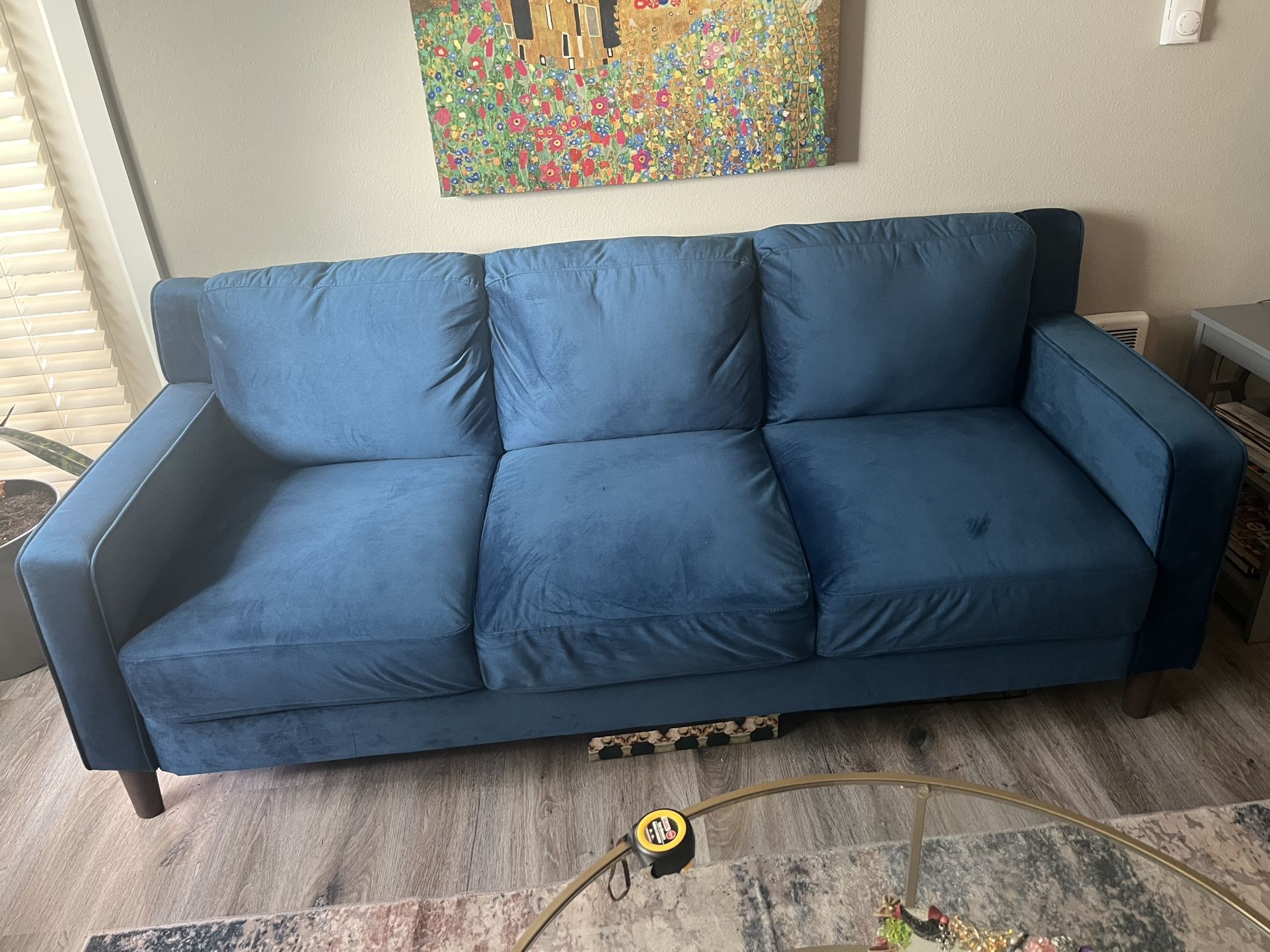Blue Velvet Couch