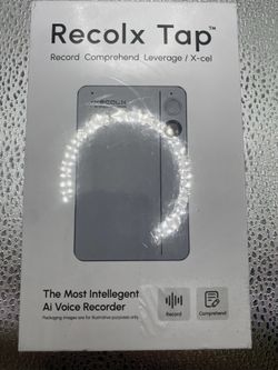 Recolx Tap AI Voice Recorder Digital JYDH-100 Bluetooth Space Grey Comprehend