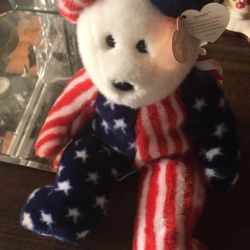 Large Size Spangle Beanie Baby With Tags Also Small Spangle With Pink Face. 
