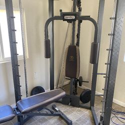 Exercise Gym With Bench  And WEIGHT 