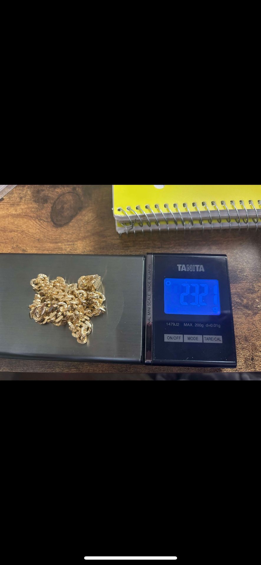 18k Gold Chain 22” 7mm 