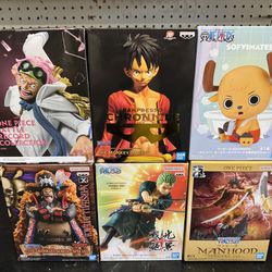 One piece action figures.