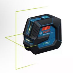 Bosch 100 ft. Green Self Leveling Line Laser Level with Li-Ion Battery, Adjustable L-Bracket Mount 