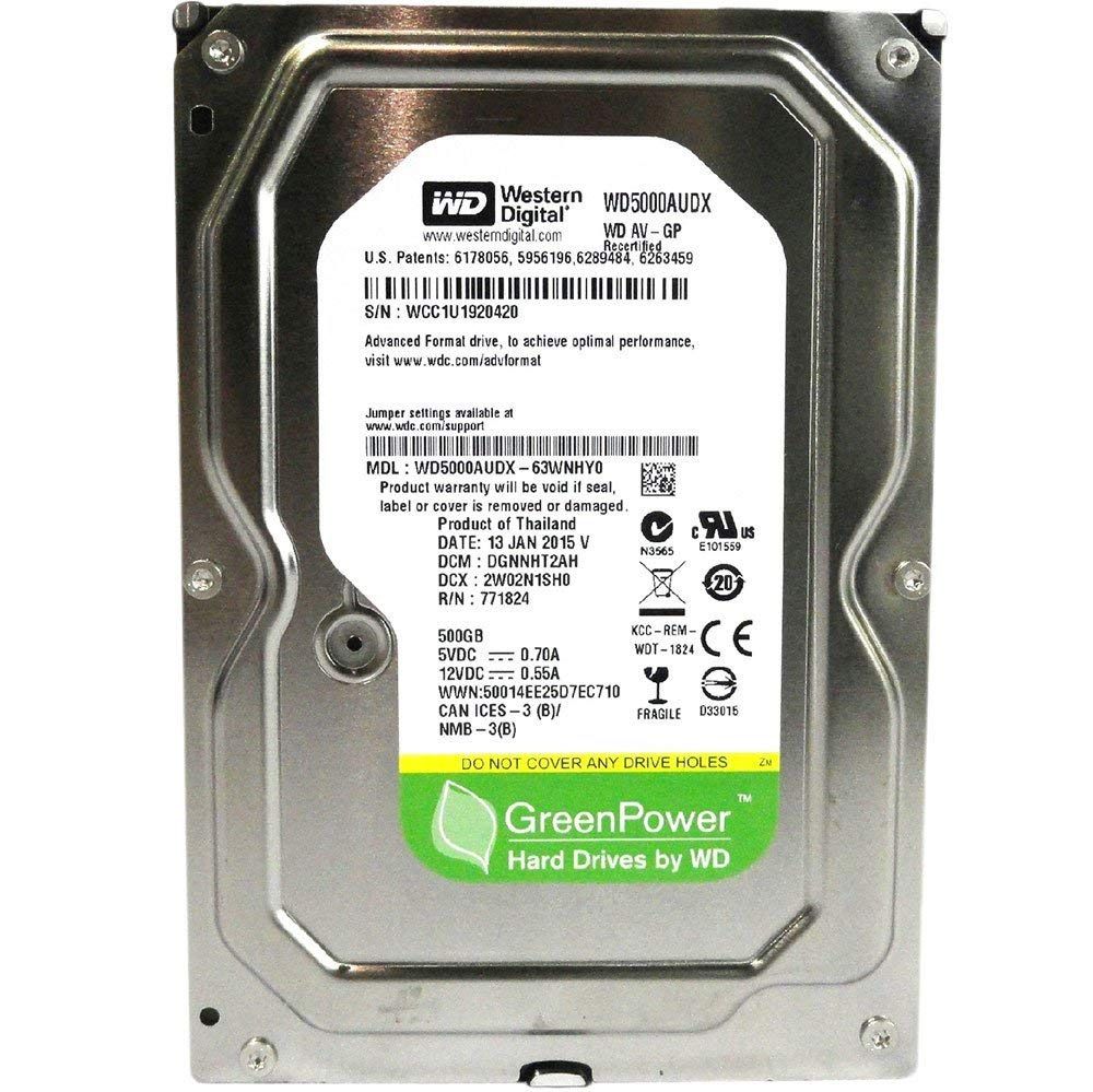 Western Digital AV-GP 500GB, Internal, 3.5" (WD5000AVDS) Hard Drive-New