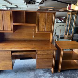 Computer Desk, Hutch, & Printer Stand