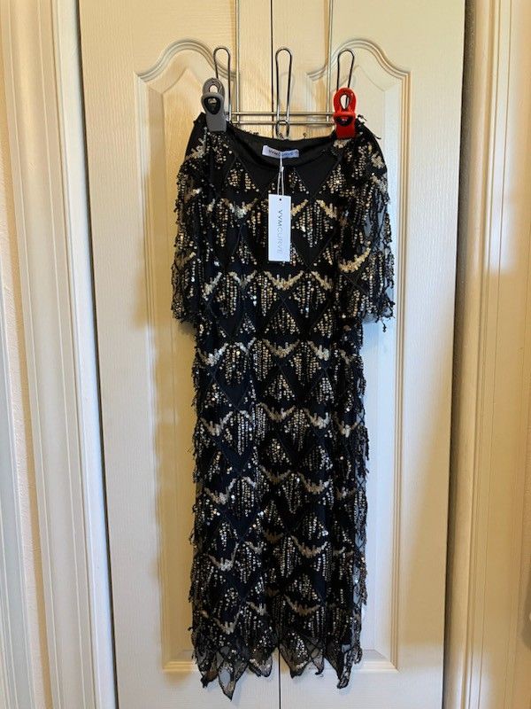 Dress, Black And Gold