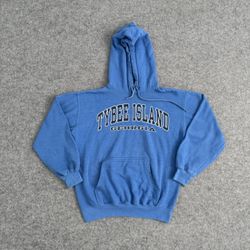 Tybee Island Georgia Blue Graphic Hoodie With Front Pocket