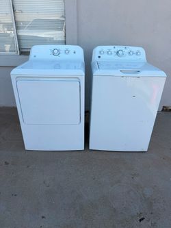 GE Top Load Washer with Agitator & Electric Dryer Set