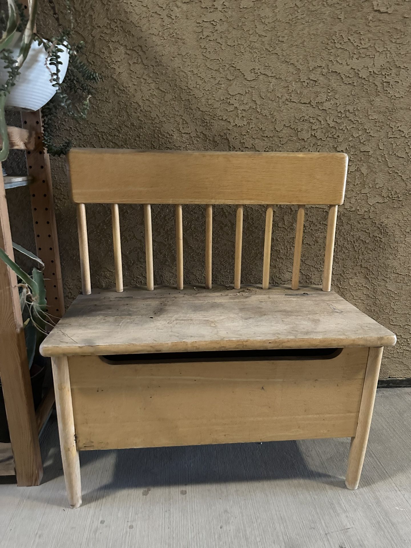 Wood Storage Bench